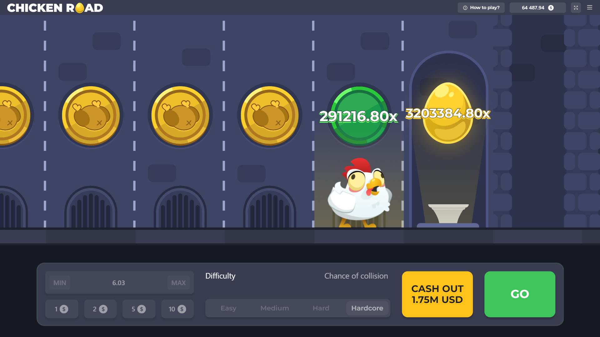 Game high multiplier